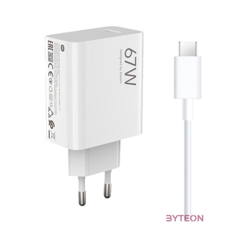 Xiaomi BHR9465EU 67W HyperCharge Combo (Type-A) EU hálózati töltő
