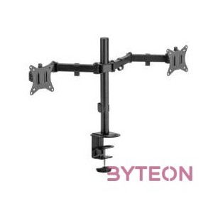 Sbox LCD-352,2-2 17-32 dönthető, forgatható asztali dual monitor tartó konzol