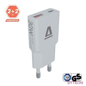 AVAX CH641LB NANO SLIM 30W USB-C (PD3.0)USB-A (QC3.0) világoskék hálózati töltő