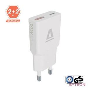 AVAX CH641W NANO SLIM 30W USB-C (PD3.0)USB-A (QC3.0) fehér hálózati töltő