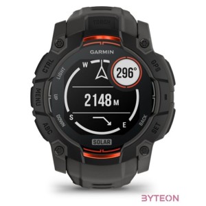 Garmin Instinct 3 50mm Solar fekete sötétszürke szíjjal okosóra