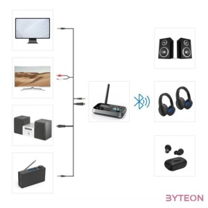 Hama 00205322 Link it duo (kijelzővel)bluetooth audio adó-vevő