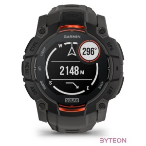 Garmin Instinct 3 50mm Solar fekete sötétszürke szíjjal okosóra