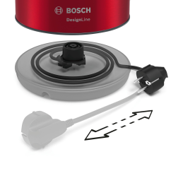 Bosch DesignLine 1,7L Vízforraló - Piros