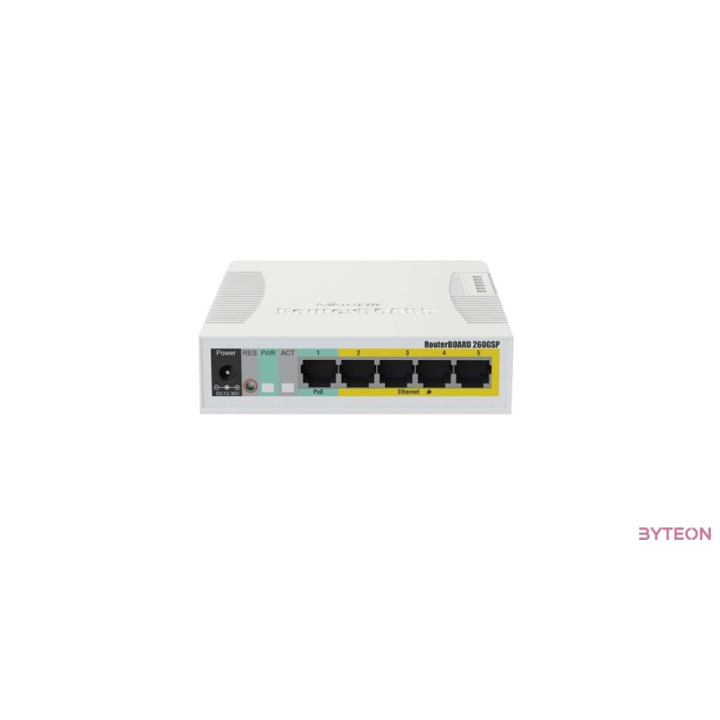 MikroTik RB260GSP/CSS106-1G-4P-1S 5port GbE 1xGbE SFP PoE switch
