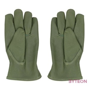 Kertész kesztyű, marhabőr, zöld, 13 x 24 cm