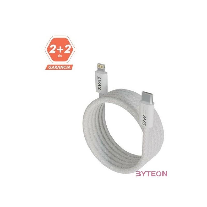 AVAX CB611W MAGNETY 27W 1m USB-C - Lightning adat- és töltőkábel