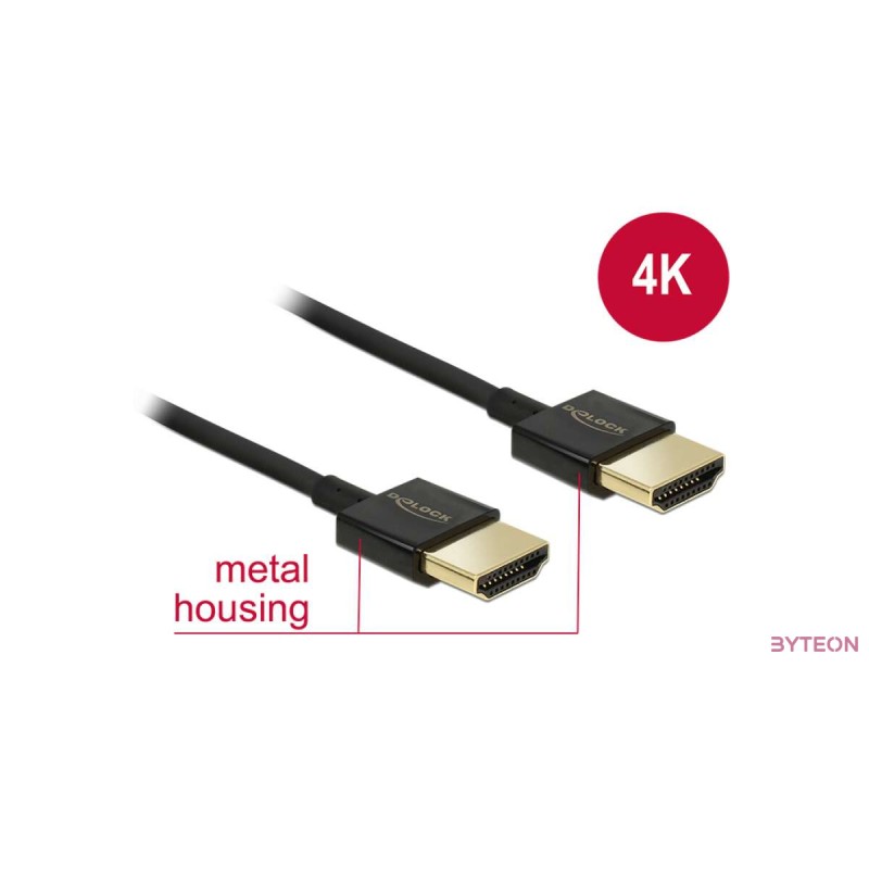 HDMI - HDMI 0.5m v2.0 aranyozott (Delock)