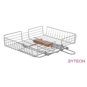 Grill kosár, összecsukható állvánnyal, 31,5 x 53 cm