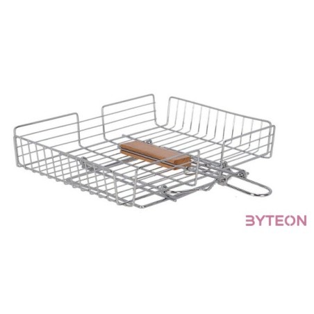 Grill kosár, összecsukható állvánnyal, 31,5 x 53 cm