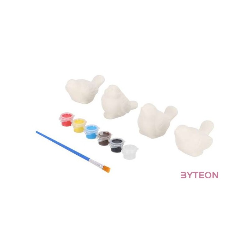 Kifesthető kismadár szobor szett, 4 db-os