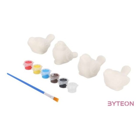 Kifesthető kismadár szobor szett, 4 db-os