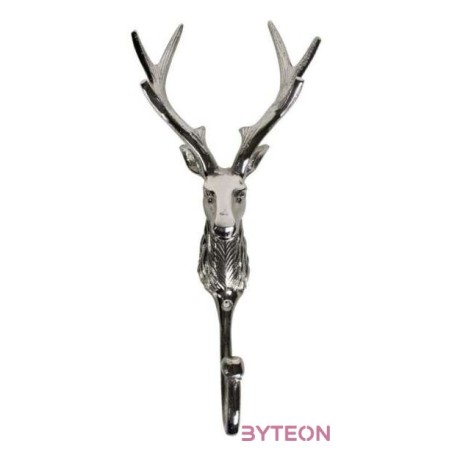Szarvasfej fém akasztó, 33 cm