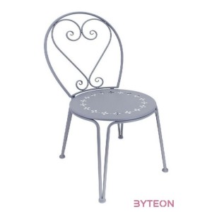 Francia stílusú, kovácsoltvas kerti szék, 90 cm