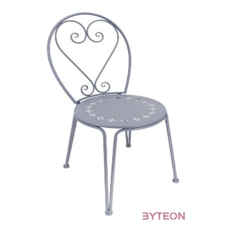 Francia stílusú, kovácsoltvas kerti szék, 90 cm