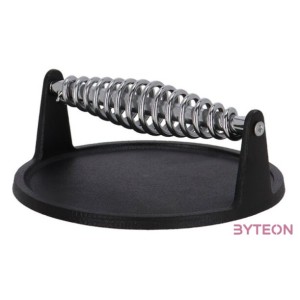 Öntöttvas hamburgerhús formázó, steak nehezék, 18 cm átmérőjű