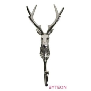 Szarvasfej fém akasztó, 33 cm