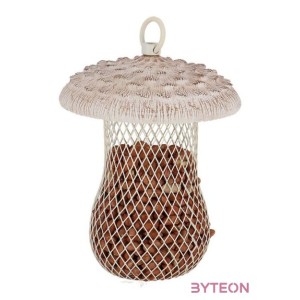 Őzlábgomba alakú mogyorótartó madáretető, 13 x 17 cm