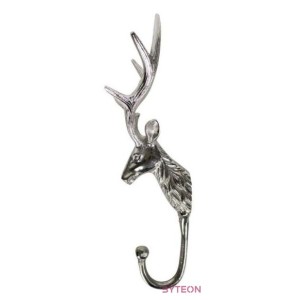 Szarvasfej fém akasztó, 33 cm