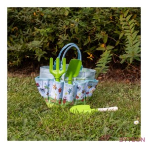 Rovar mintás gyerek kerti szerszámos táska, kerti szerszámokkal