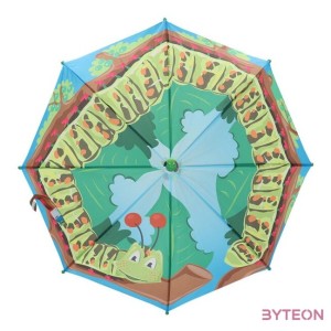 Gyerek esernyő hernyó mintával, 68,5 cm átmérőjű