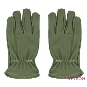 Kertész kesztyű, marhabőr, zöld, 13 x 24 cm