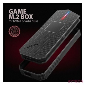 Axagon EEM2-GAM USB-C 10Gbps - M.2 NVMe & SATA külső SSD ház