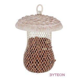 Őzlábgomba alakú mogyorótartó madáretető, 13 x 17 cm