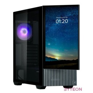Zalman Z10 DS fekete (táp nélküli) 15 LED Kijelzős ablakos ATX ház