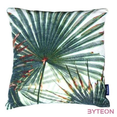 Bársoly díszpárna, pálmaleveles, 45x45cm