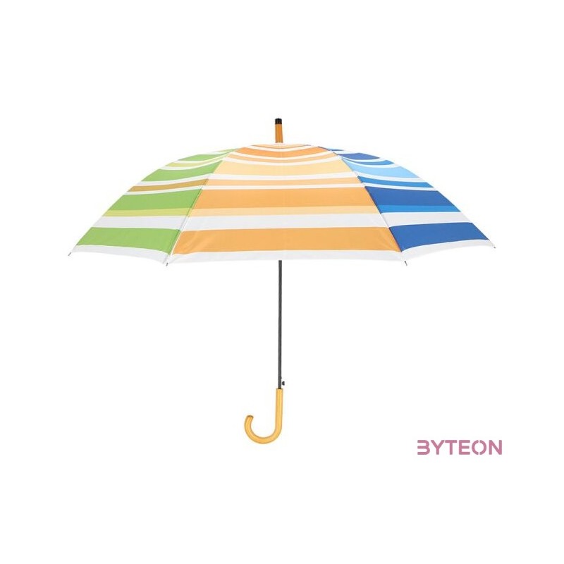 Színes csíkos esernyő, 120 cm átmérőjű