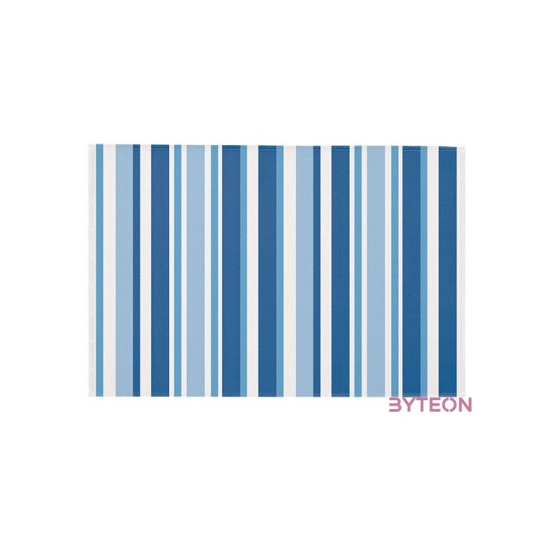 Csíkos kültéri szőnyeg, 120 x 180 cm, kék