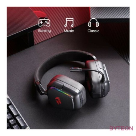 Redragon H868 Wireless Bluetooth RGB Gaming Headset Black