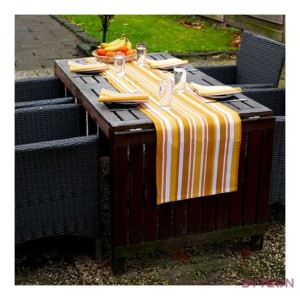 Pamut asztali futó, narancssárga csíkos, 40 x 220 cm