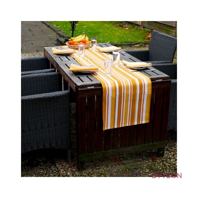 Pamut asztali futó, narancssárga csíkos, 40 x 220 cm