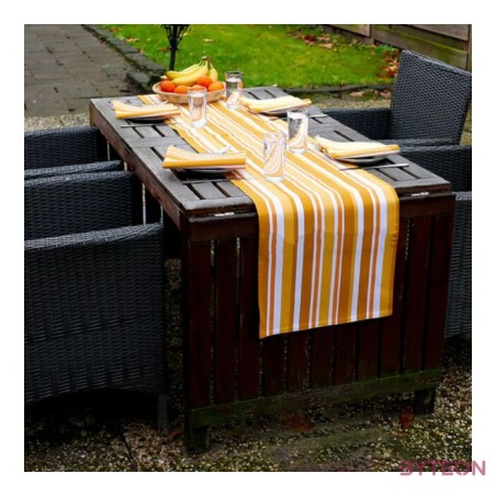 Pamut asztali futó, narancssárga csíkos, 40 x 220 cm