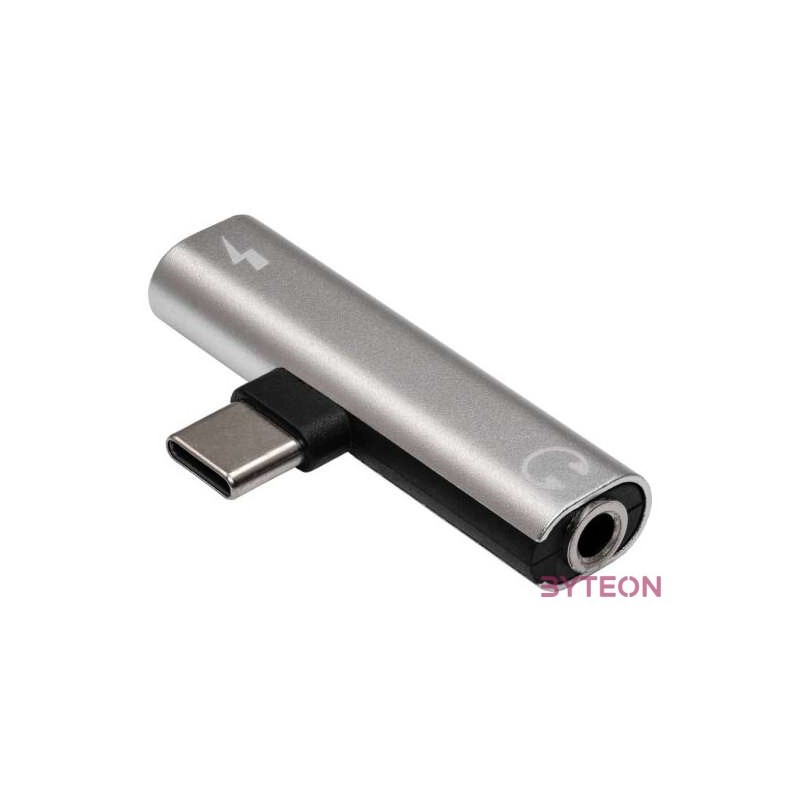 Akyga USB type C ,USB type C ,Jack 3.5mm adapter Grey