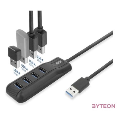 ACT AC6320 4-portos USB3.2 HUB Black