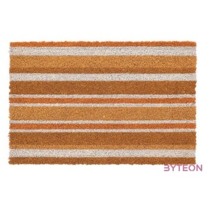 Csíkos kókuszrost lábtörlő, 60 x 40 cm, narancs