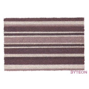 Csíkos kókuszrost lábtörlő, 60 x 40 cm, lila