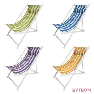 Összecsukható fém napozószék, lila, 61 x 94 x 95 cm