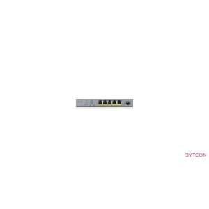 ZyXEL GS1350-6HP 5x GbE LAN PoE (60W) 1x GbE SFP smart menedzselhető CCTV PoE switch