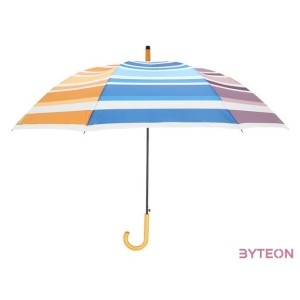Színes csíkos esernyő, 120 cm átmérőjű