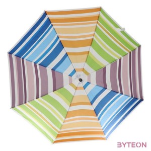 Színes csíkos esernyő, 120 cm átmérőjű