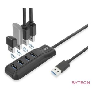 ACT AC6320 4-portos USB3.2 HUB Black