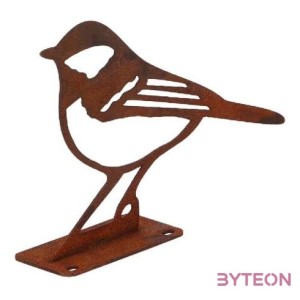 Rusztikus lézervágott széncinege sziluett, kültéri és beltéri dekorációs kiegészítő, 14 x 10 cm