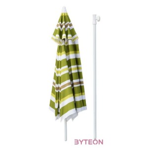 Állítható magasságú napernyő, zöld csíkos, 180 cm átmérőjű