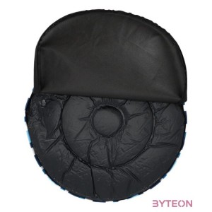 UV álló, vízlepergető kültéri puff, kék és lila csíkos, 54 cm átmérőjű