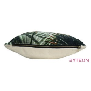 Bársoly díszpárna, pálmaleveles, 45x45cm