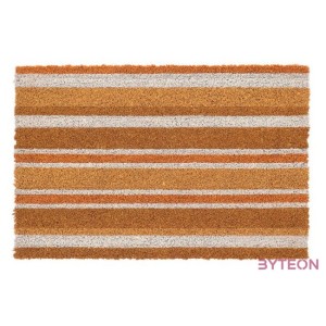 Csíkos kókuszrost lábtörlő, 60 x 40 cm, narancs